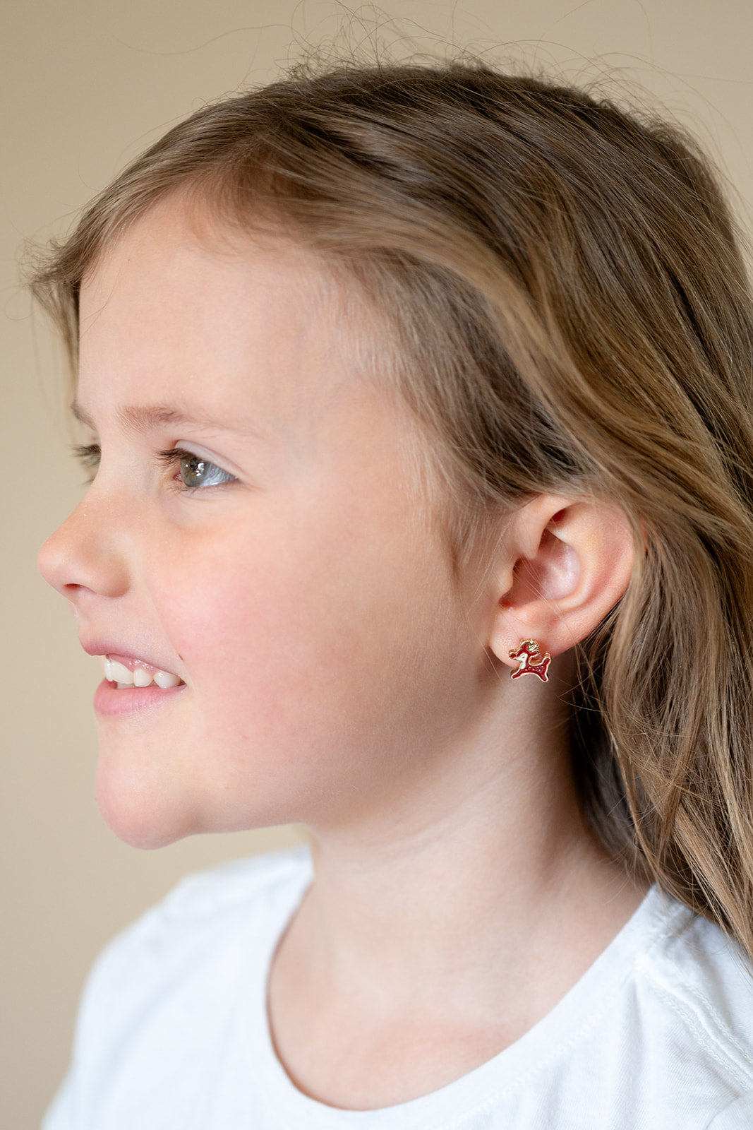 Children’s Rudolph Post Earrings – Festive Holiday Earrings with Sterling Silver Back