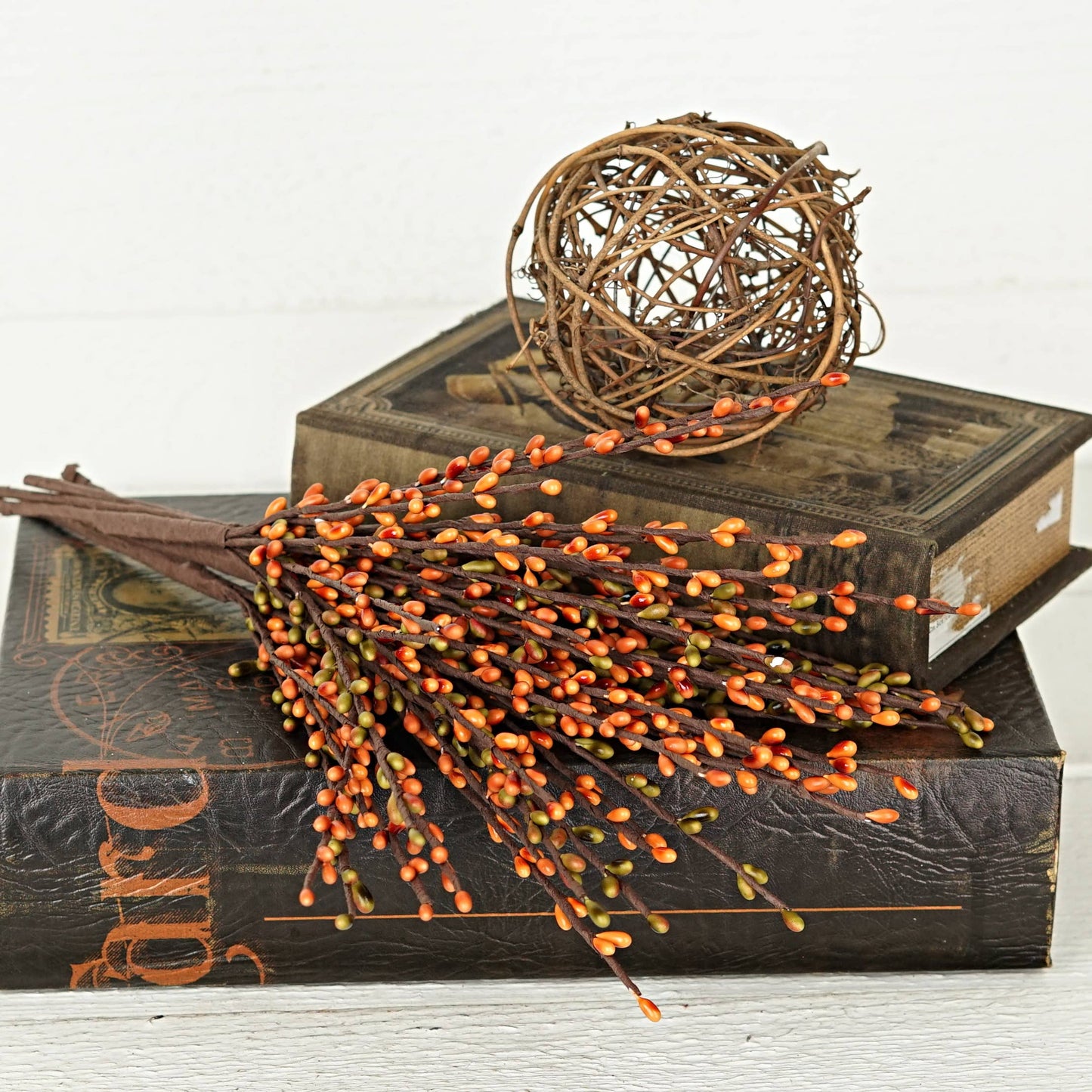 12" Mustard, Pumpkin & Sage Pip Berry Pick