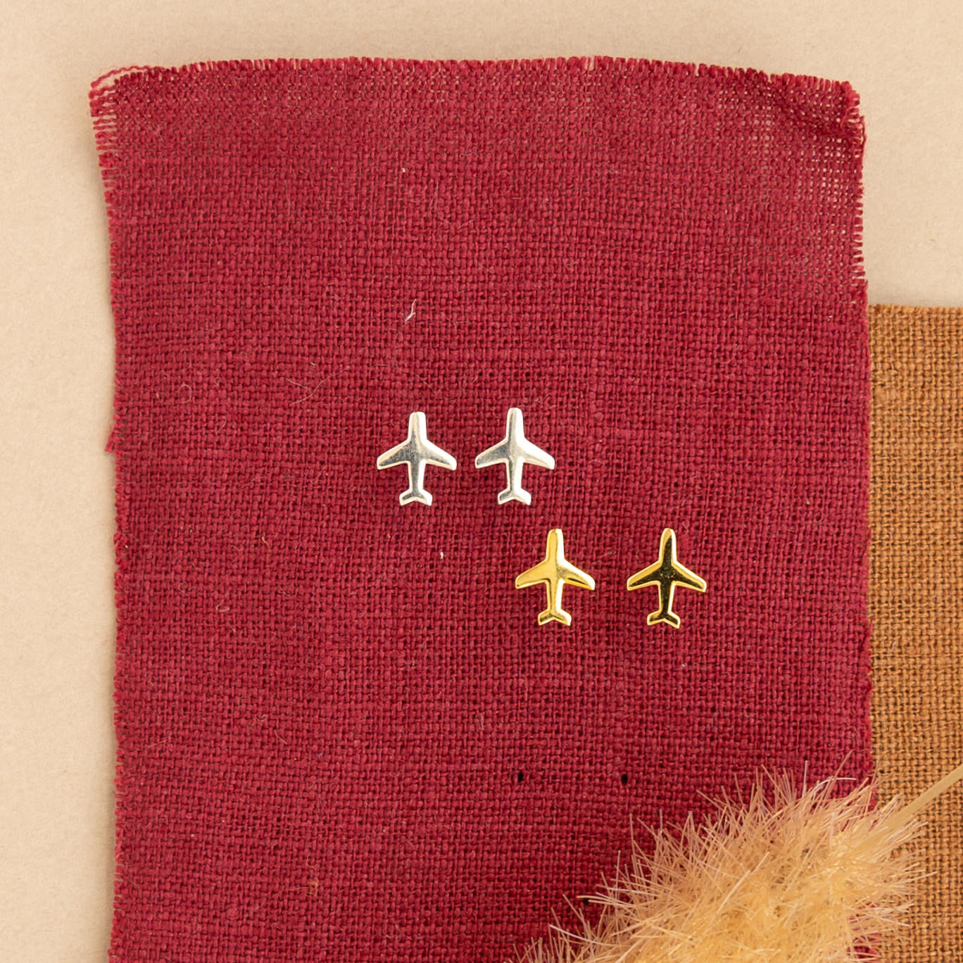 Mini Airplane Stud Earrings – Perfect for First or Second Piercing