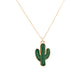 Cactus Enamel Charm Necklace Children's Jewelry