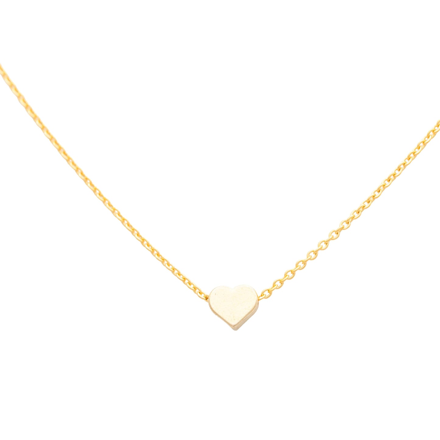 Mini Heart Bead Necklace – Sterling Silver or 14K Gold Over Sterling | Delicate Everyday Jewelry