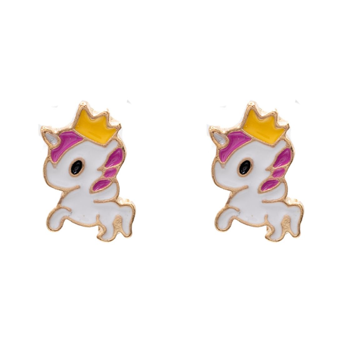 Unicorn Queen Enamel Post Stud Earring Children's Gift
