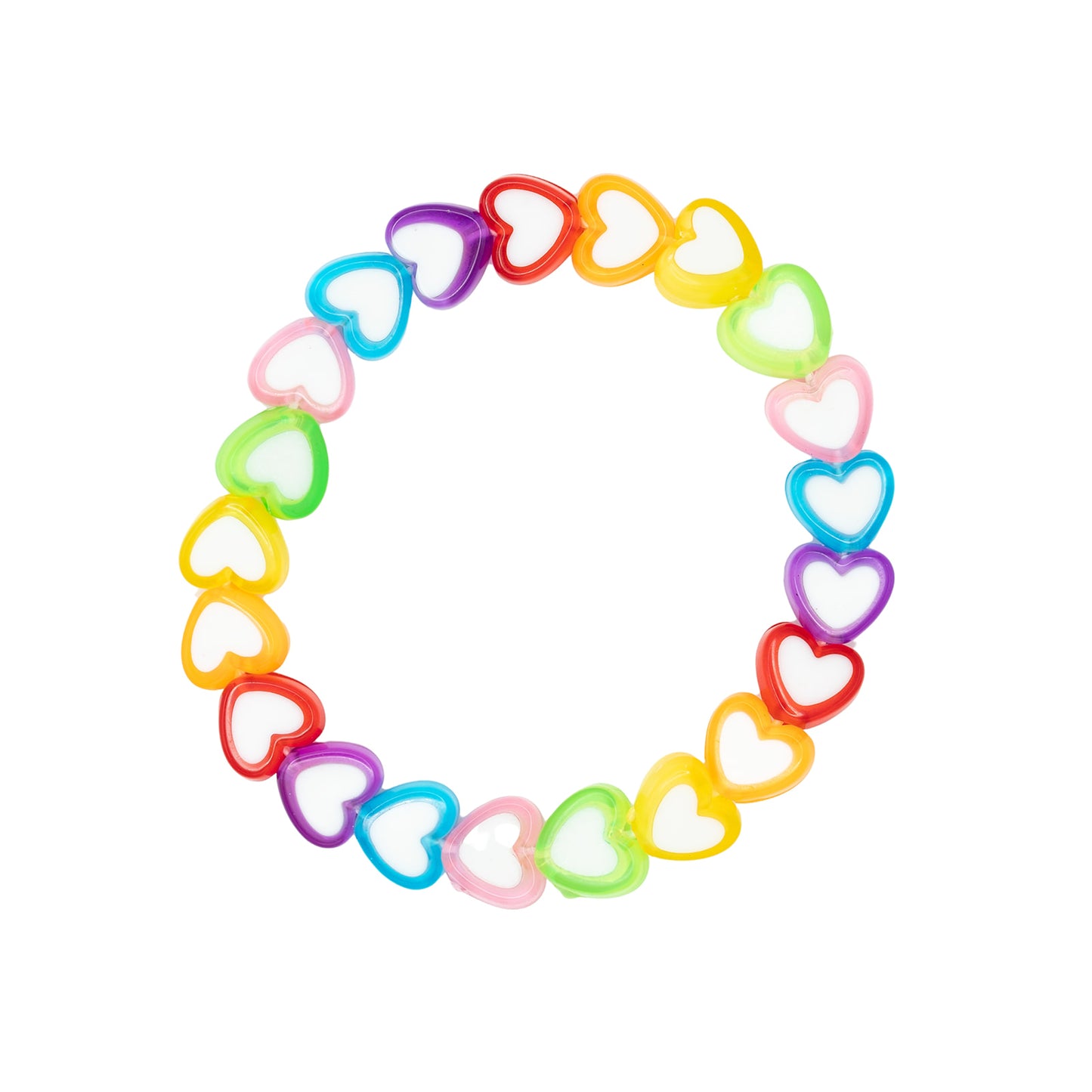 Rainbow Heart Stretch Bracelet – Kids & Tween Gift Jewelry