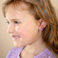 Pink Hair Mermaid Enamel Post Stud Earring Children's Jewelry
