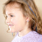 Purple Hair Mermaid Enamel Post Earring Children's Jewelry
