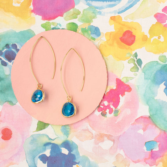 BUNDLE AND SAVE Gemstone Threader Earrings — Delicate Thread-Through in Multiple Colors (Buy One, Get One 20% Off)