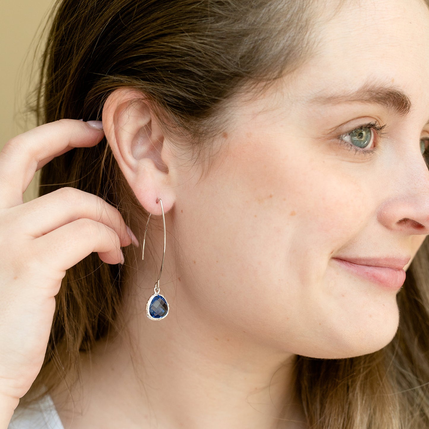 BUNDLE AND SAVE Gemstone Threader Earrings — Delicate Thread-Through in Multiple Colors (Buy One, Get One 20% Off)