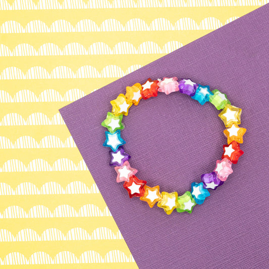 Rainbow Star Stretch Bracelet – Kids & Tween Gift Jewelry