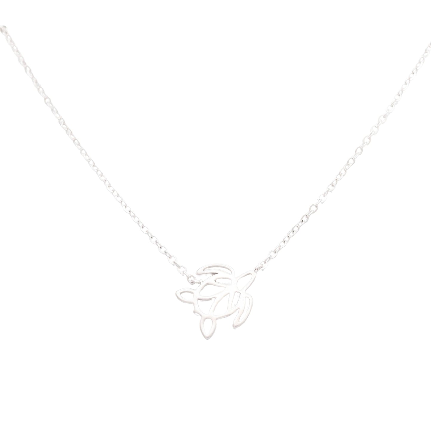 Sea Turtle Necklace – Matte Sterling Silver or 14K Gold Over Sterling | Ocean-Inspired Jewelry