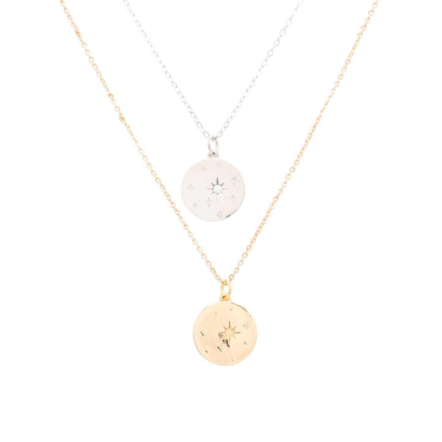 Star Opal Round Pendant Necklace – Matte Sterling Silver or 14K Gold Over Sterling | Celestial Opal Jewelry