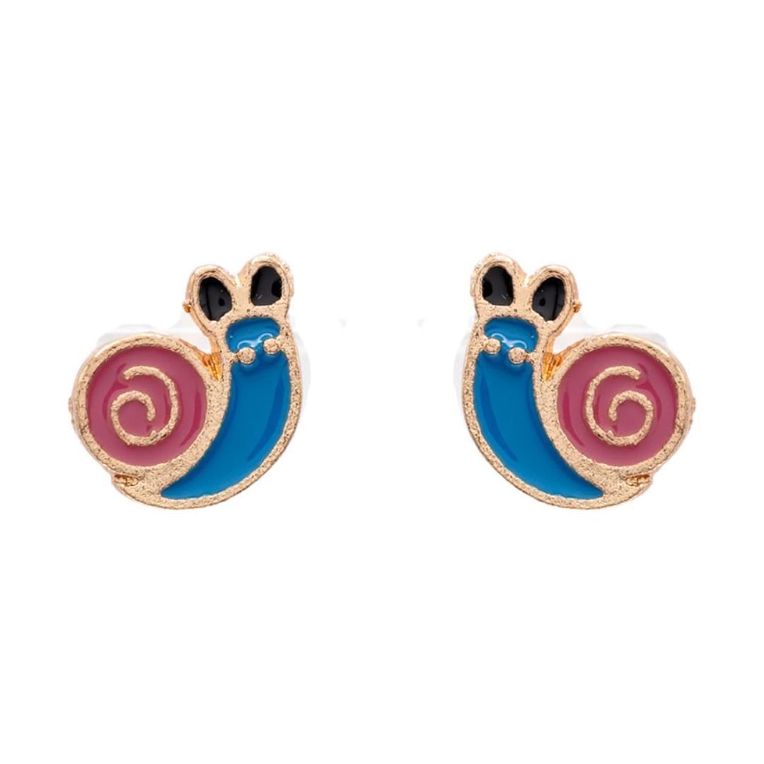 Snail Insect Bug Enamel Post Stud Earring Children's Gift