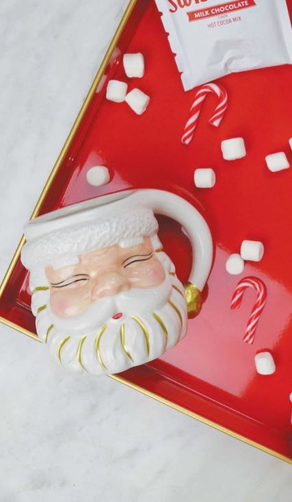 White Santa Holiday Coffee Mug – Festive Ceramic Christmas Cup