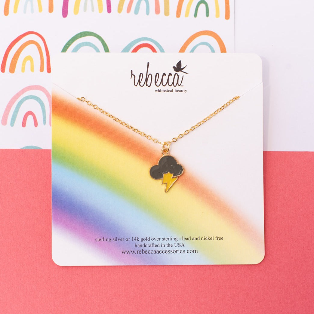 Lighting Enamel Charm Necklace