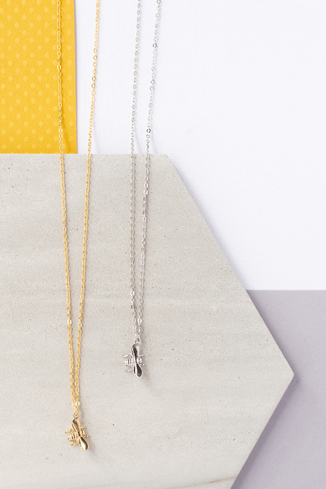 14k Gold or Sterling Silver Flying Bee Insect But Charm Necklace