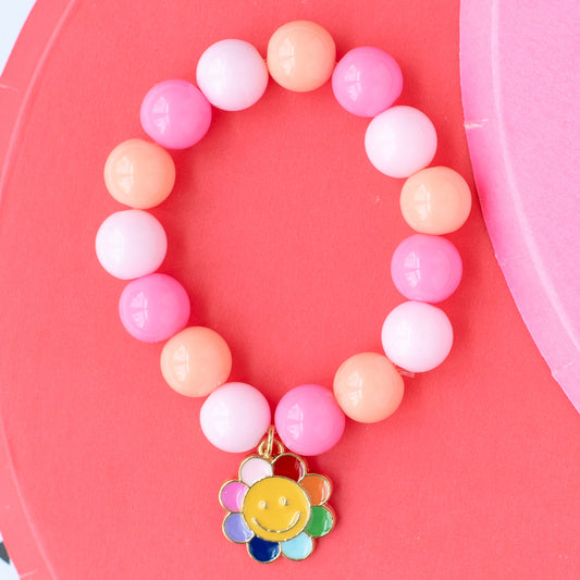 Stretch Bracelet Happy Daisy Enamel Children's Jewelry