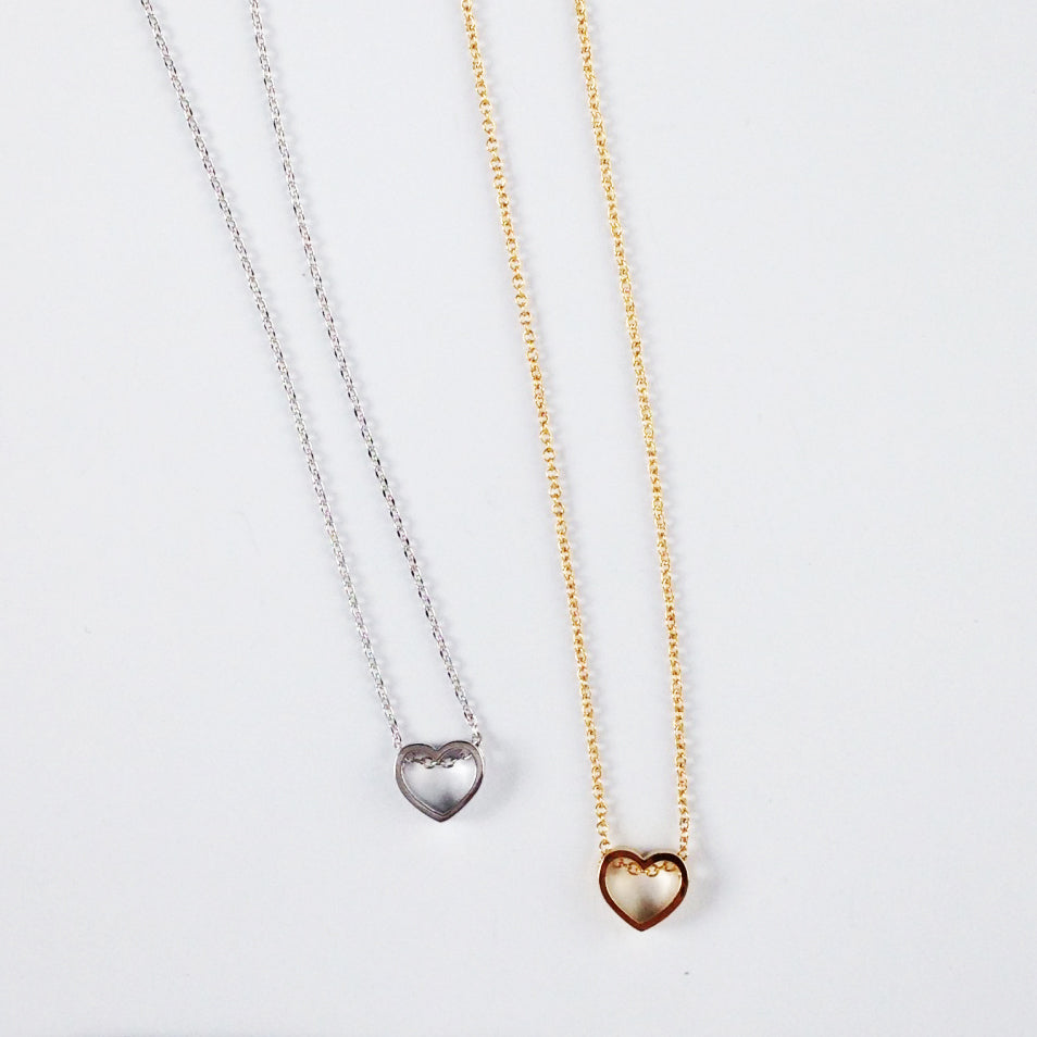 Heart Cut Out Charm Necklace