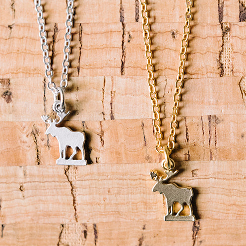Moose Charm Necklace