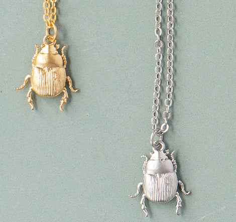 Japanese Beetle Charm Necklace