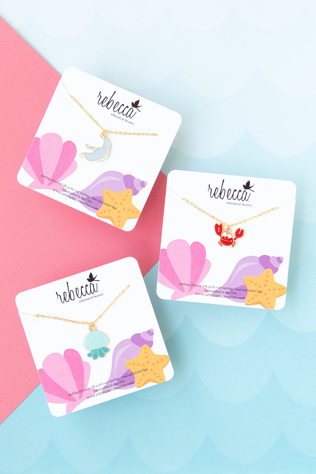 Crab Enamel Charm Necklace Children’s Jewelry