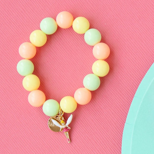 Children’s Stretch Beaded Bracelet with Enamel Fairy Charm