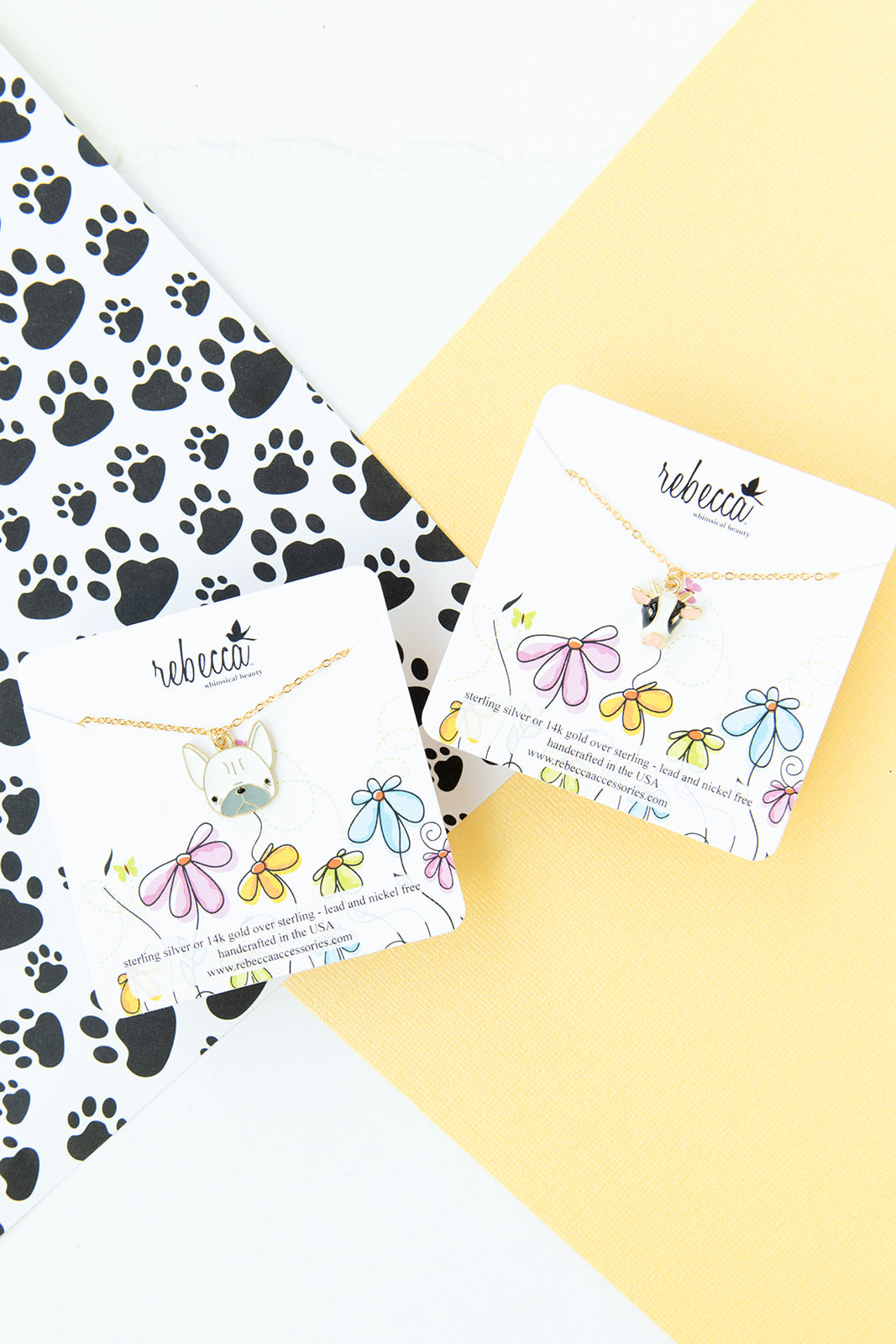 Cow Enamel Charm Necklace Children’s Jewelry