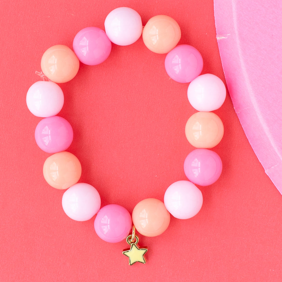 Stretch Bead Bracelet Star Charm Children's Jewelry