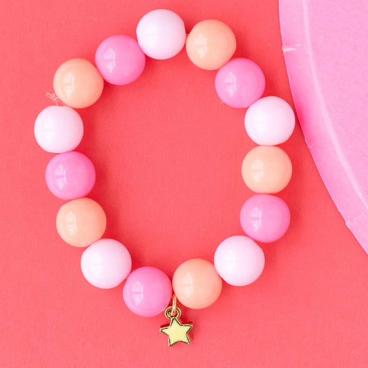 Stretch Bead Bracelet Star Charm Children's Jewelry