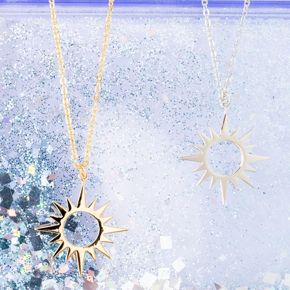 Sun Burst Large Charm Necklace