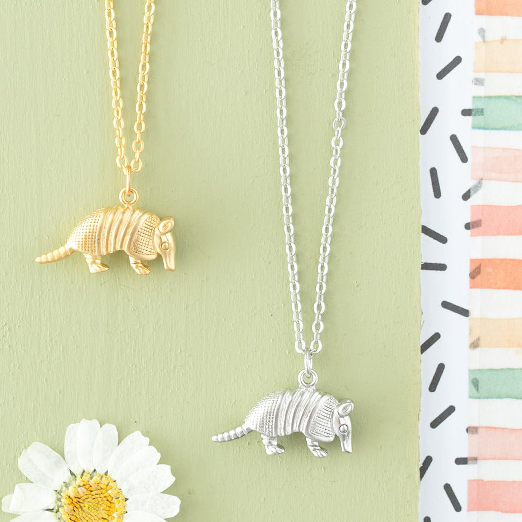 Armadillo Charm Dainty Necklace