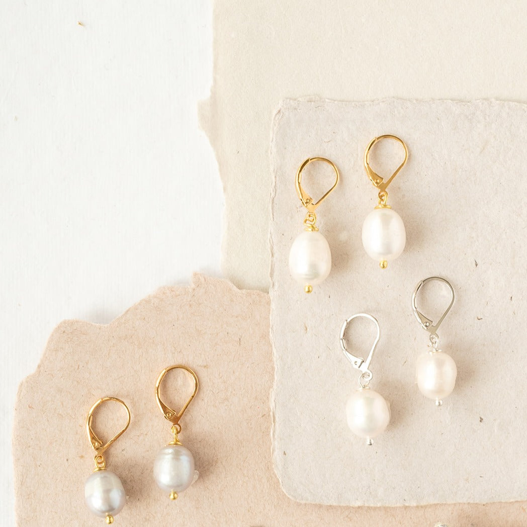 Freshwater Pearl Leverback Earring