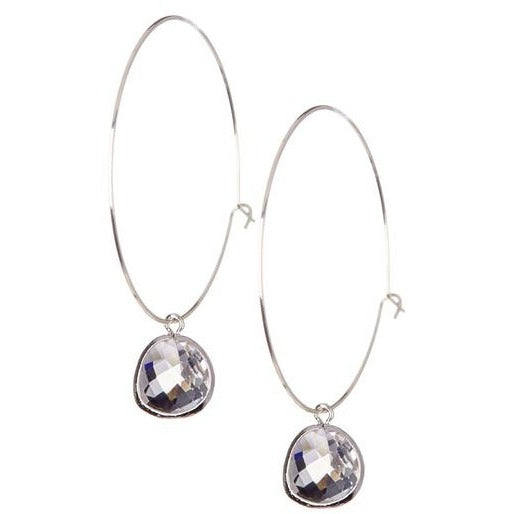 Rebecca Jewelry Large Hoop Gemstone Silver.jpg
