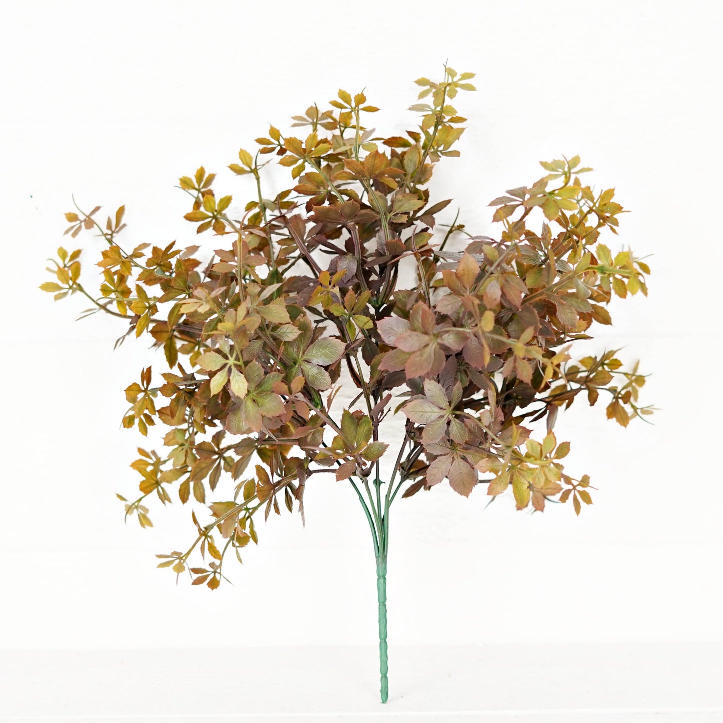 16" Sage & Brown Sweetgum Leaves Bush