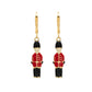 Toy Soldier Dangle Earrings 14k Gold Christmas
