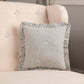Farmhouse Ticking Stripe Pillow 12x12 – Blue Seersucker