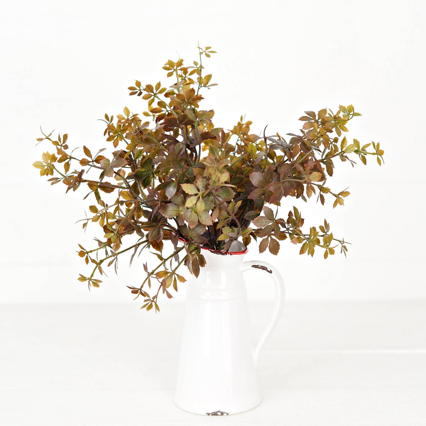 16" Sage & Brown Sweetgum Leaves Bush