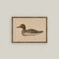 Wooden Duck Decoy Framed Antique Art
