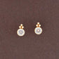 Trinity Pave Gemstone Stud Post Earring Faith Religion