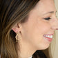 Crescent Moon Star Ball Post Dangle Earring Celestial