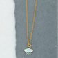 14k Gold Evil Eye Opalite Turquoise Charm Necklace Hypoallergenic
