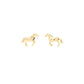 14k Gold Horse Post Stud Earring Hypoallergenic
