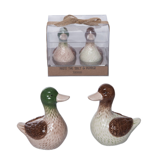 Ducks Salt & Pepper Shakers Set of 2 - Spring Ceramic
