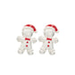 Santa Gingerbread Man Stud Earring Hypoallergenic Sterling