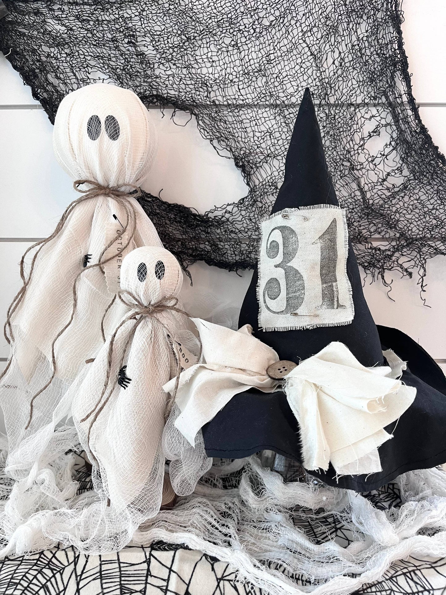 Primitive Halloween Witch Hat Decor – Handmade Rustic Witch Hat for Fall & Halloween Decorating
