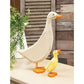 Distressed Carved Wooden Mama Duck Porch Goose- 13.75”H