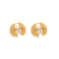 14k Gold or Sterling Silver Clam Shell Post Stud Earring Hypoallergenic