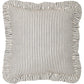 Farmhouse Ticking Stripe Pillow 12x12 – Blue Seersucker