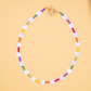Rainbow Bead Heart Necklace Children's Jewelry Gift Giving