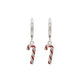 Candy Cane Dangle Earrings Hypoallergenic Christmas