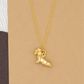 14k Gold or Silver Dachshund Sitting Dog Charm Necklace Hypoallergenic Gift