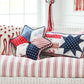 Patriotic Star Patchwork 4th Of July Throw Pillow